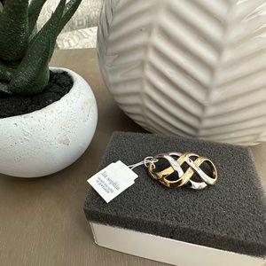 Lia Sophia Intertwined Silver & Gold Tone Slide